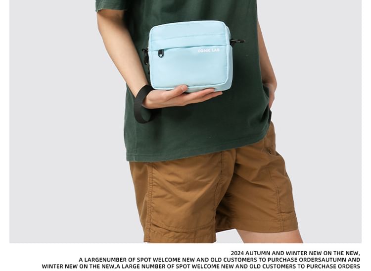 Crossbody Nylon Lettering Bag Print