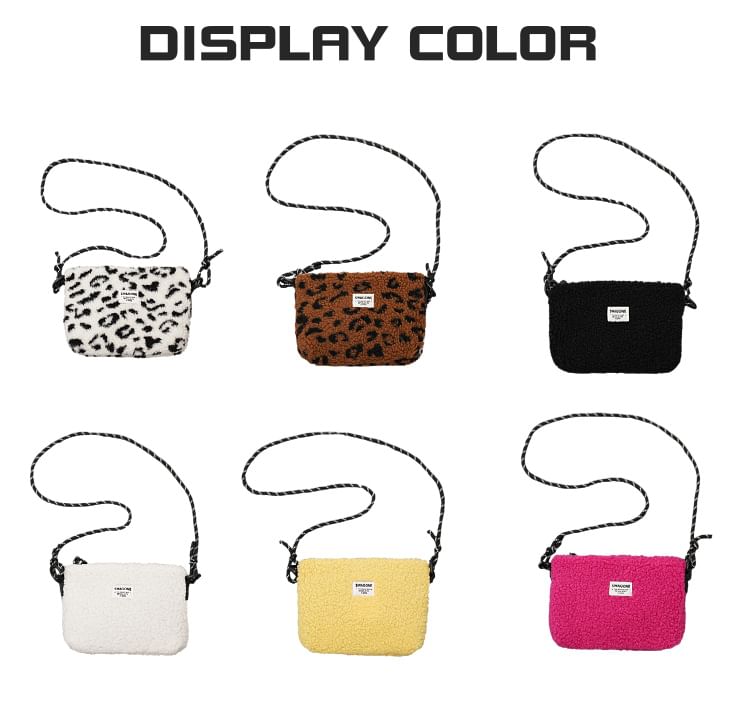 Fleece Applique Bag Crossbody