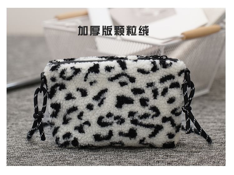 Fleece Applique Bag Crossbody