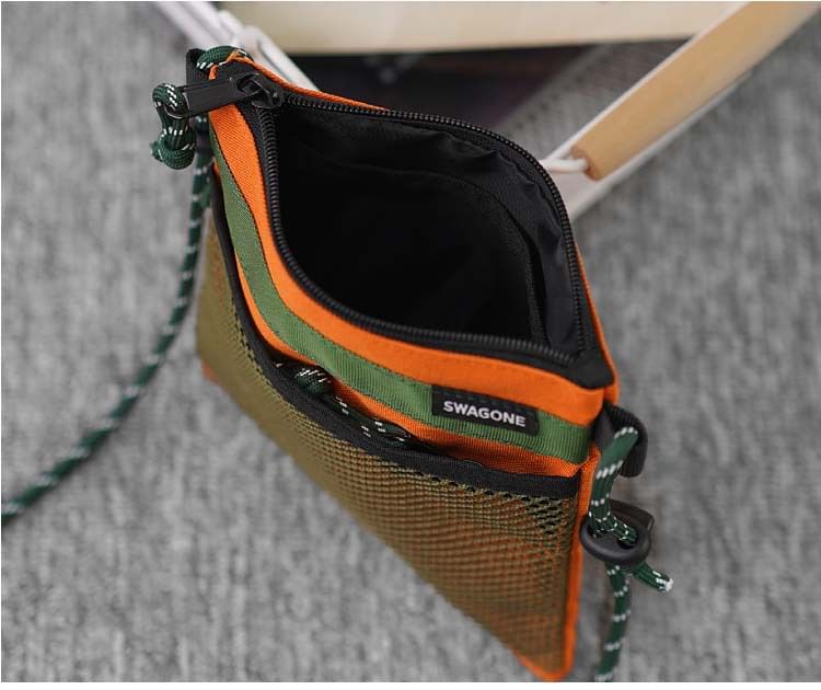 Tone Crossbody Panel Bag Mesh Two