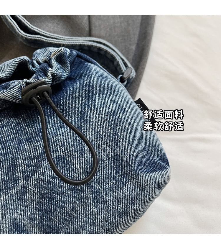 Drawstring Bag Mobile Denim Phone Crossbody