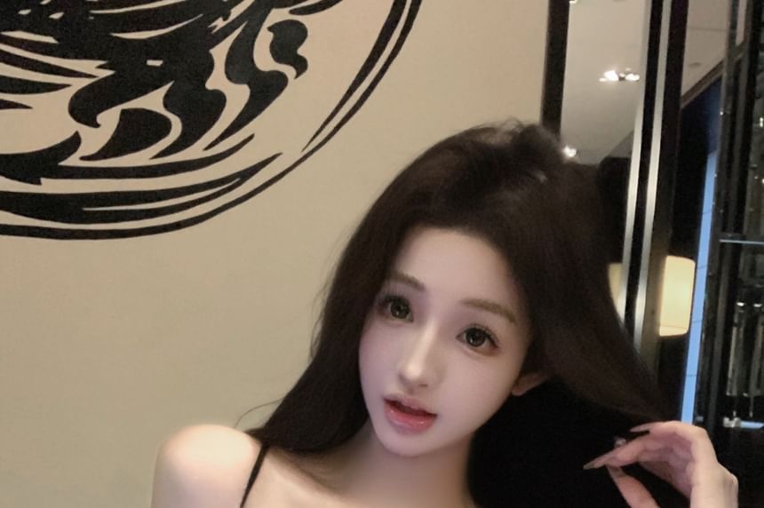 Glitter Cami Bow Top Rhinestone