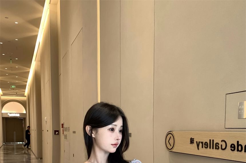 Scoop Set: Camisole Top Plunge Plain Tie + Neck Tank Deep Shoulder