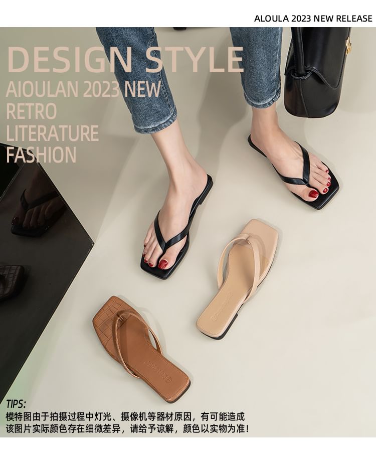 Flops Flip Low Plain Heel