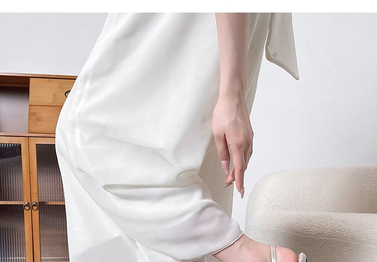 Slingback High Sandals Pointy Heel Rhinestone