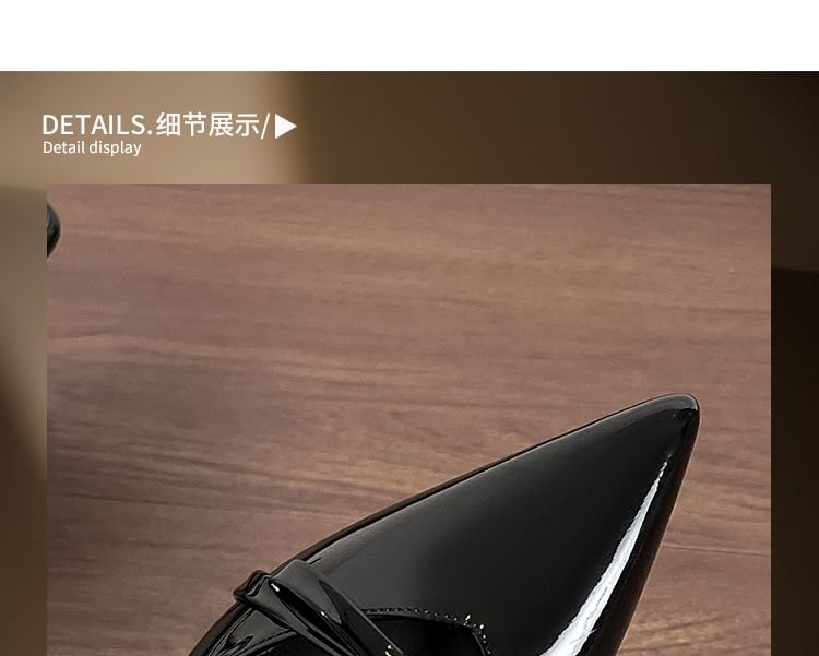 Sandals High Plain Pointy Heel Bow Slingback