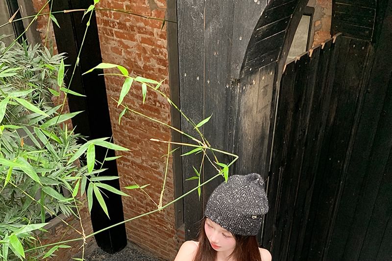 Lace Camisole Top Dotted Panel