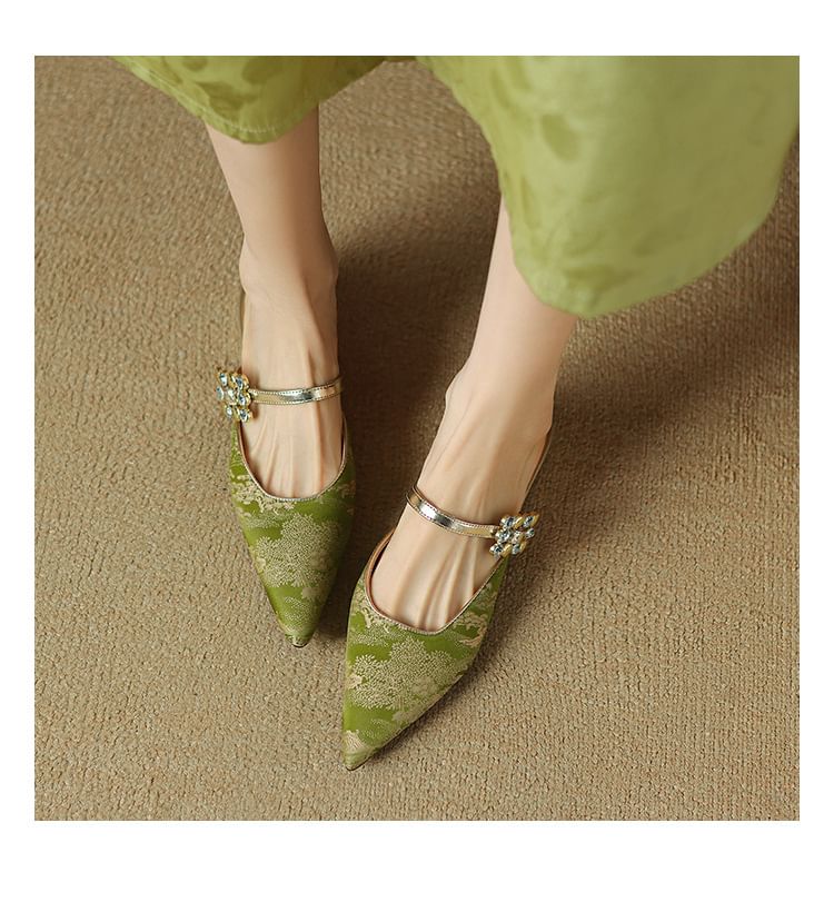 Pointed Heel Low Mules