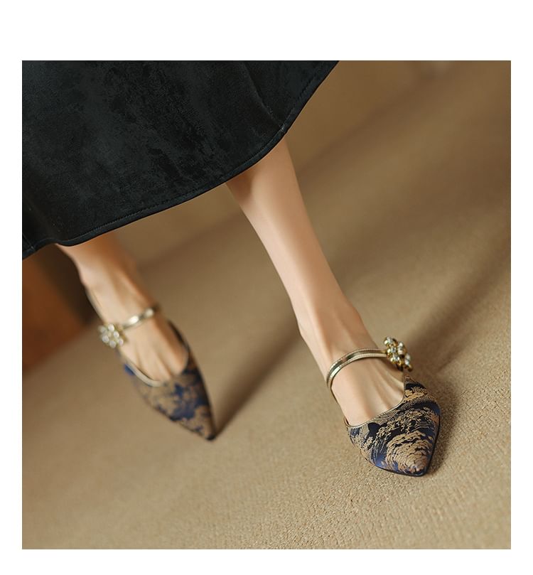 Pointed Heel Low Mules