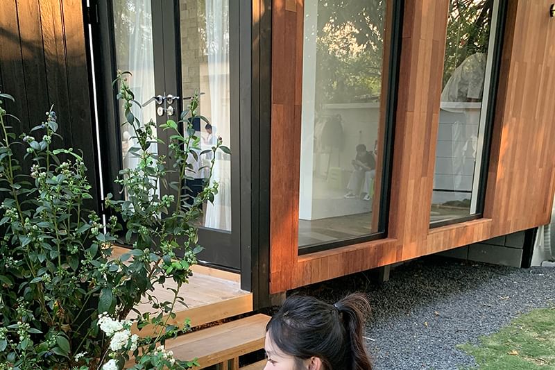 Cutout Plain Neck Cap Asymmetrical Sleeve Top