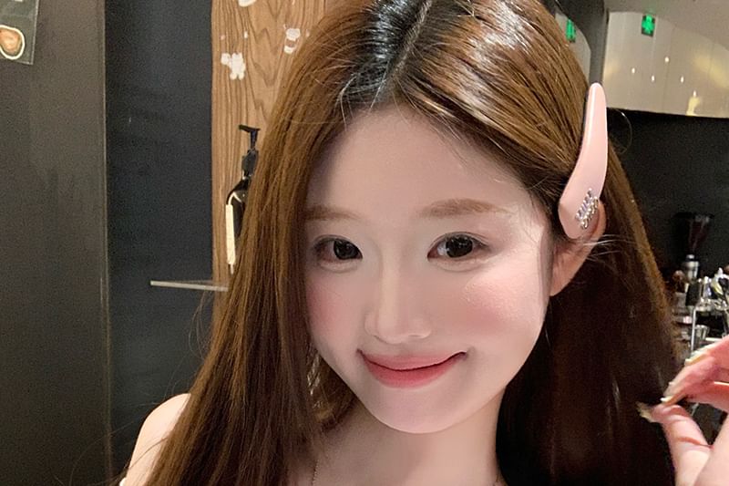 Short-Sleeve Plain Twisted Crop V-Neck Top