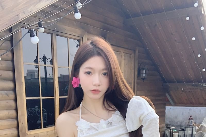 / Skirt High Long-Sleeve Mock Rise Top Two-Piece A-Line Maxi Plain