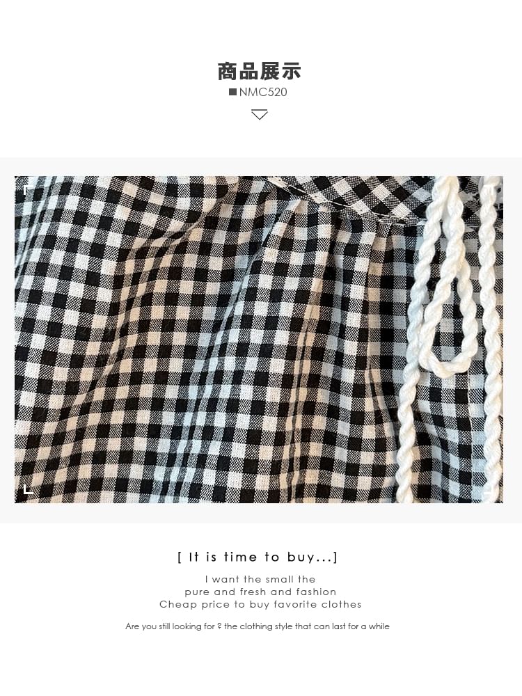 Checker Button-Up Lace Tank - LaceLux