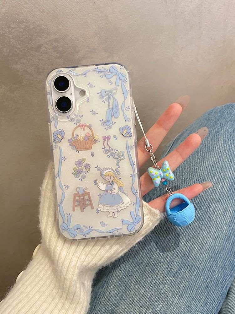 Phone Girl Charm / Case Set
