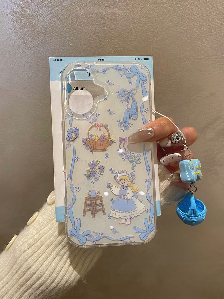 Phone Girl Charm / Case Set