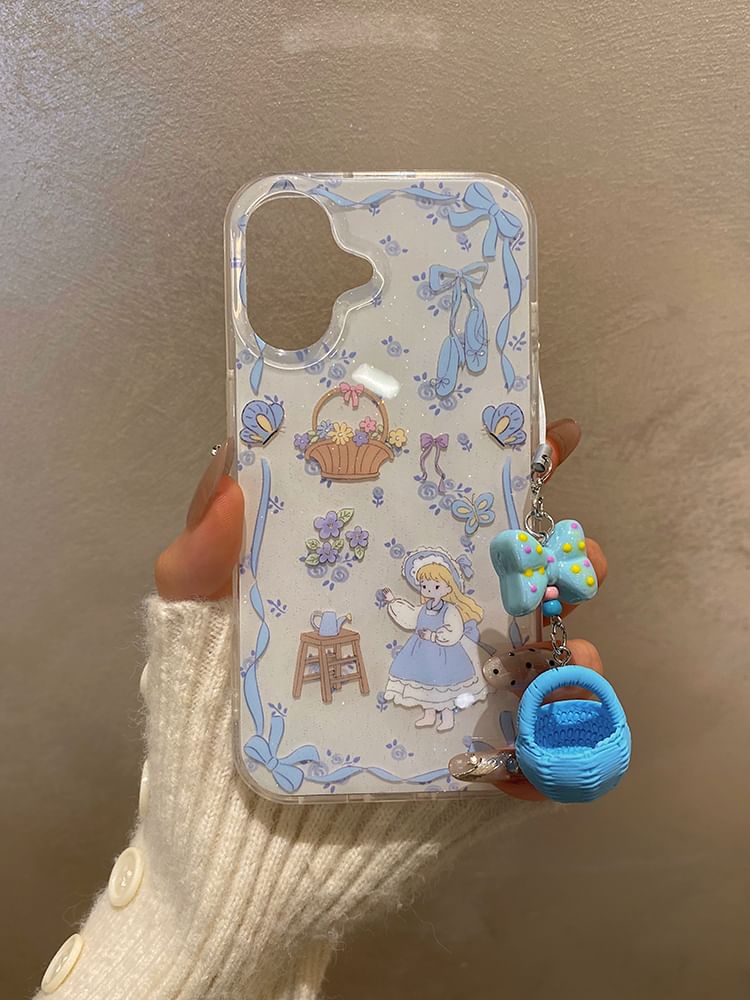 Phone Girl Charm / Case Set