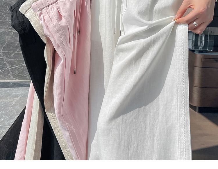 Pants Leg (Various Plain Drawstring Wide Designs) Waist