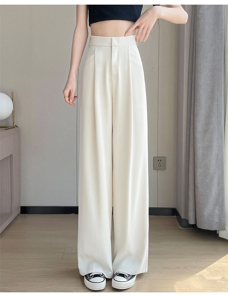 High Pants Designs) Wide Leg Suit (Various Plain Rise