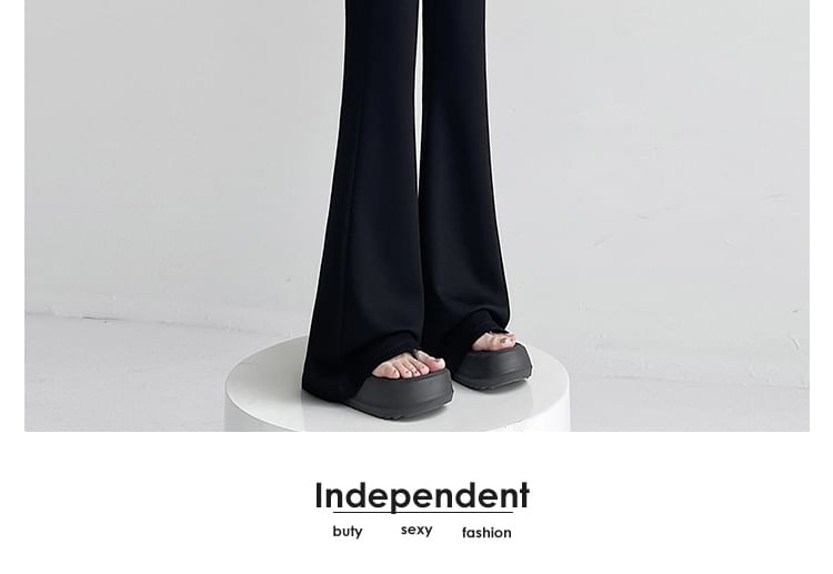 Designs) Trim Frill Pants Flared Rise Tone Two High (Various