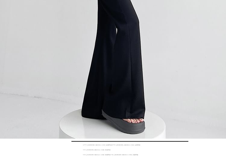 Designs) Trim Frill Pants Flared Rise Tone Two High (Various