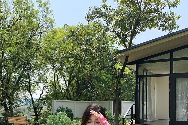 T-Shirt Asymmetrical Long-Sleeve One-Shoulder Plain