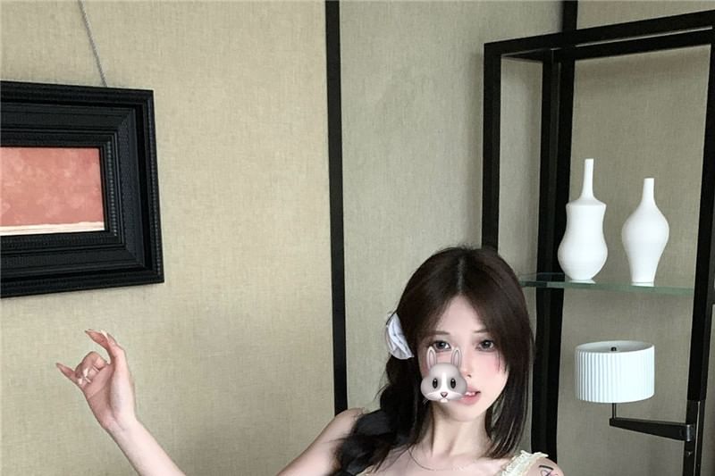 Lace Dress Spaghetti Strap Bodycon Floral Mini