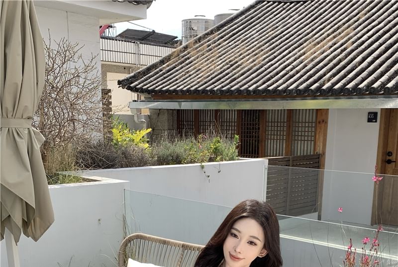 Zip Jacket Flower Sheer Embroidered