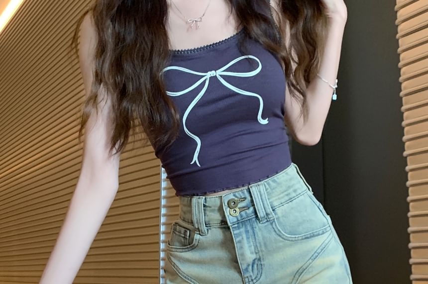 Denim Shorts Waist High Washed