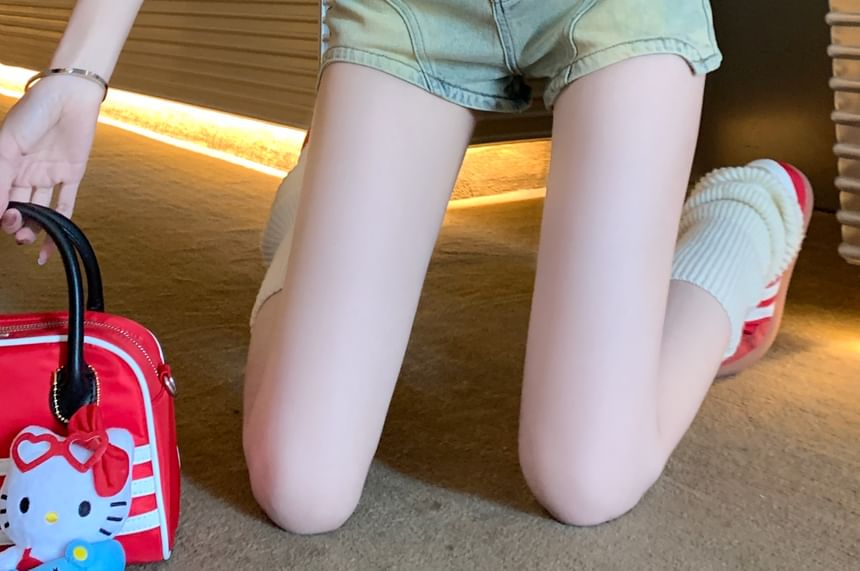 Denim Shorts Waist High Washed