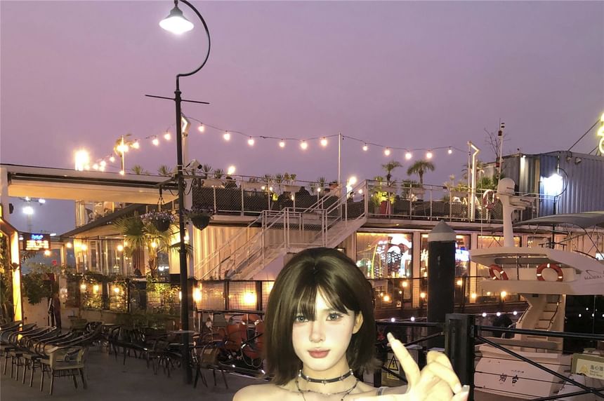 Print Ruffled Top Tube Camo Asymmetrical