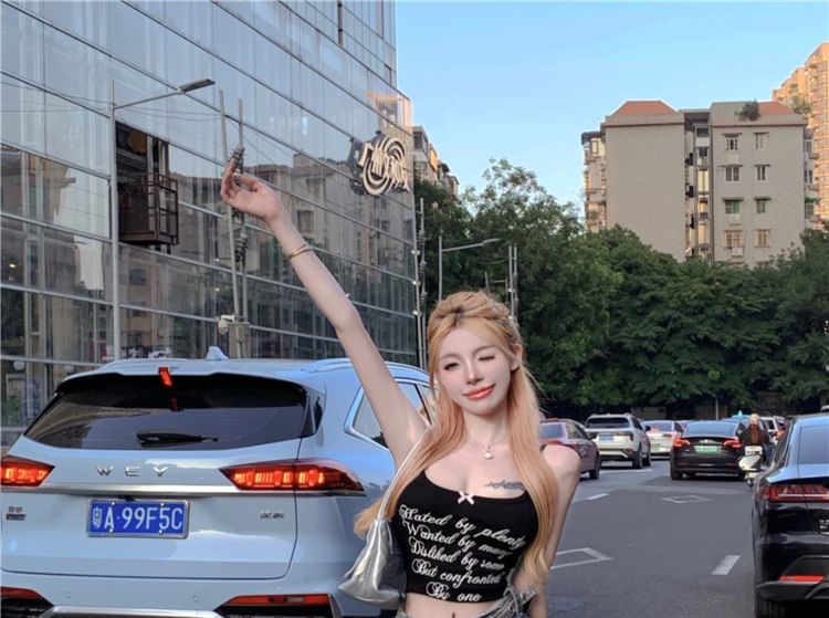 Mini Mid Rise Skirt Tassel Washed A-Line Denim Trim