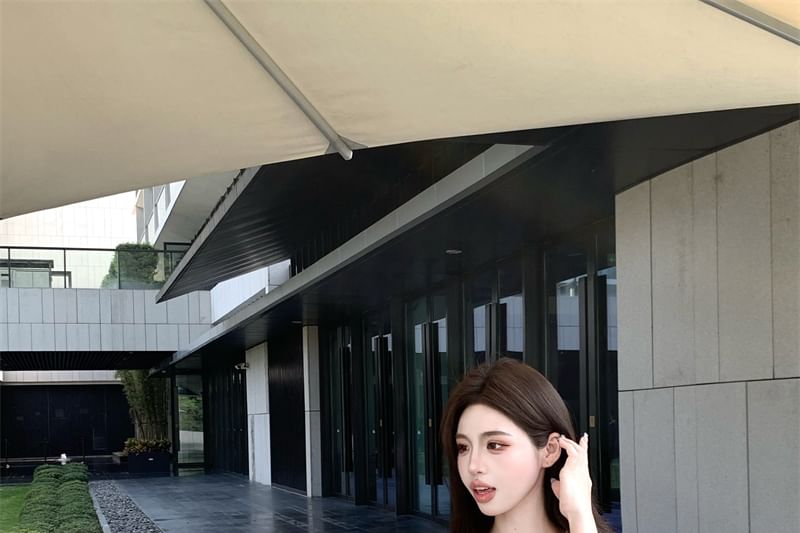 Lace Sleeveless Wrap V-Neck Top