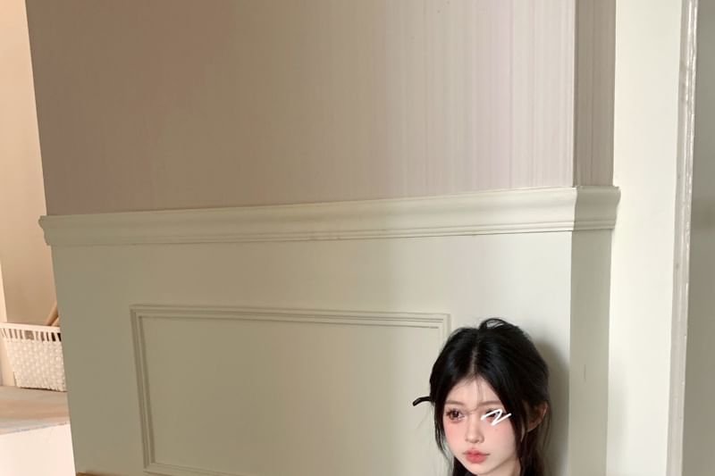 Dress Jacquard Mini Halter-Neck Keyhole Bodycon Floral