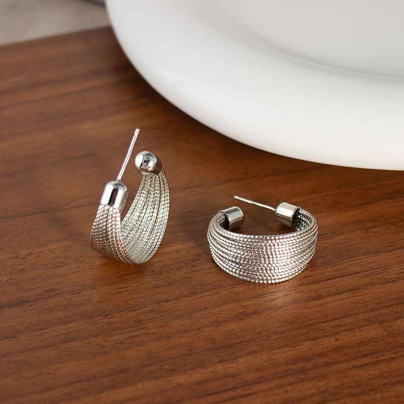 Geometry Clip-On Hoop Earring /