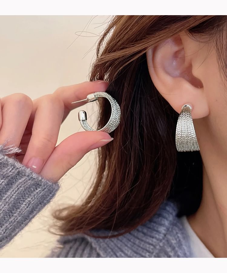 Geometry Clip-On Hoop Earring /