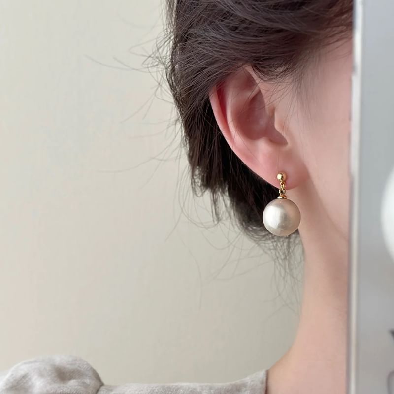/ Pearl Clip-On Faux Earring Drop