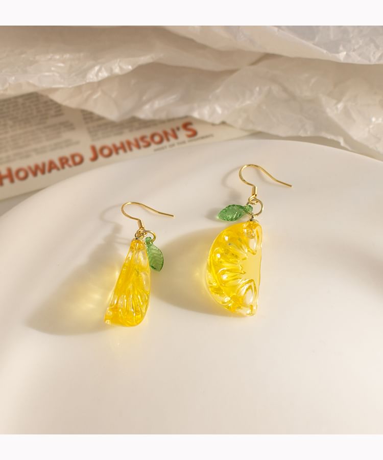 / Earring Lemon Clip-On Drop