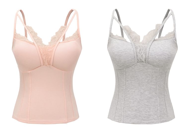 Lace-Trimmed Camisole Top - LaceLux
