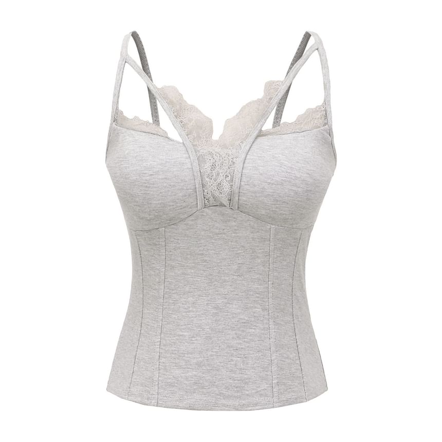Lace-Trimmed Camisole Top - LaceLux