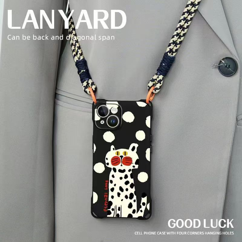 / Lanyard Case Cat Phone Set Strap