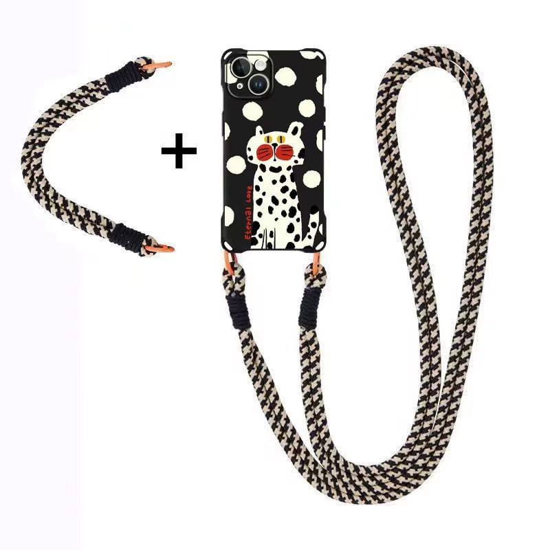 / Lanyard Case Cat Phone Set Strap
