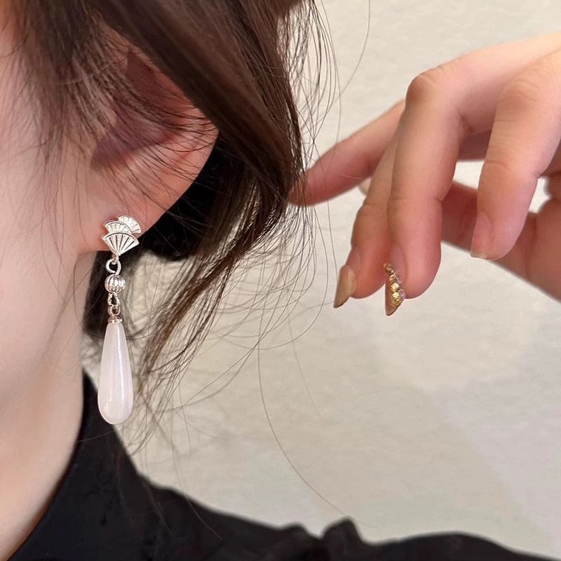 Cuff Faux Gemstone Earring Designs) Fan Ear Rhinestone / (Various Alloy Drop