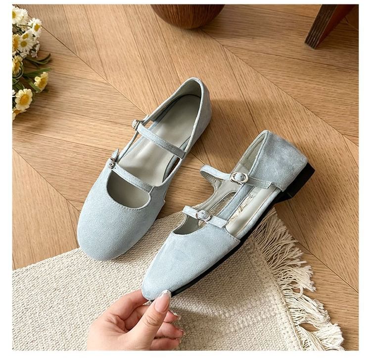 Cutout Suede Faux Shoes Jane Mary Plain