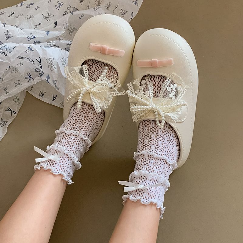 Sandals Faux Leather Beaded