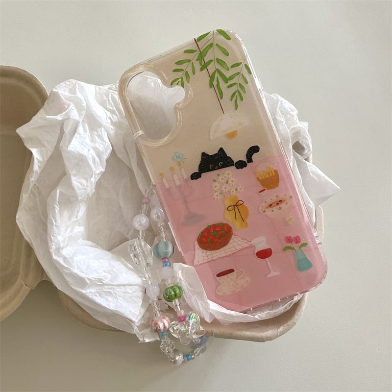 / Meal Strap Cat Table Phone Set Case