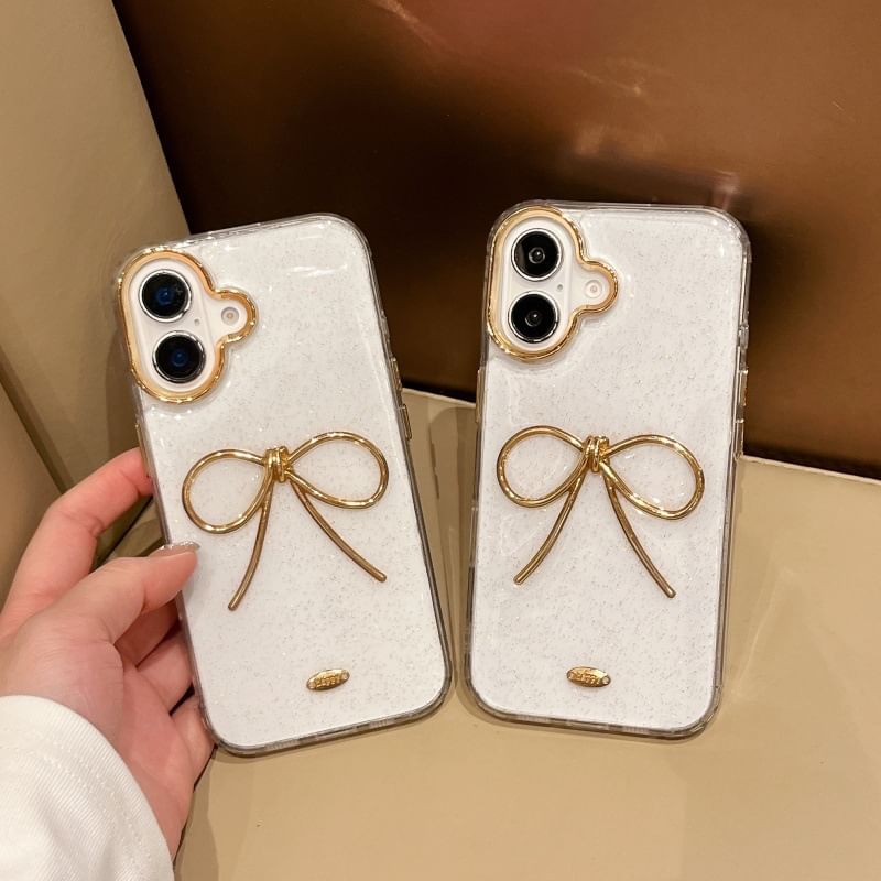 Trim Metallic Phone Bow Case