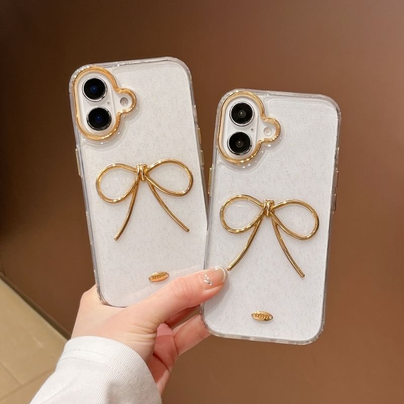 Trim Metallic Phone Bow Case