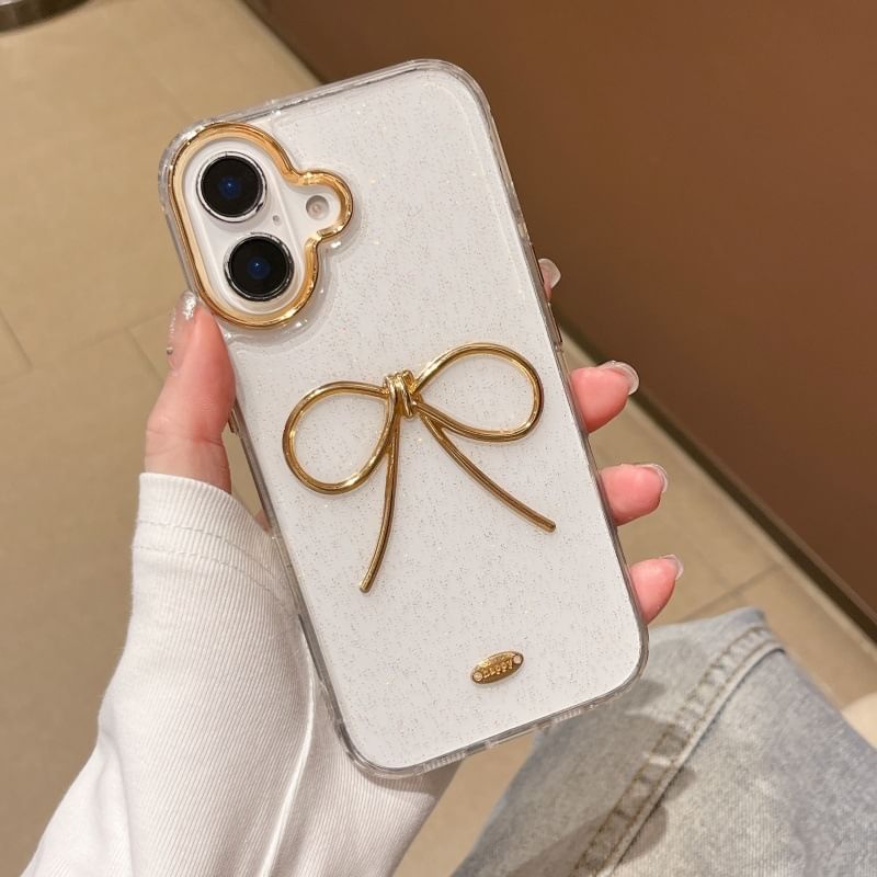 Trim Metallic Phone Bow Case