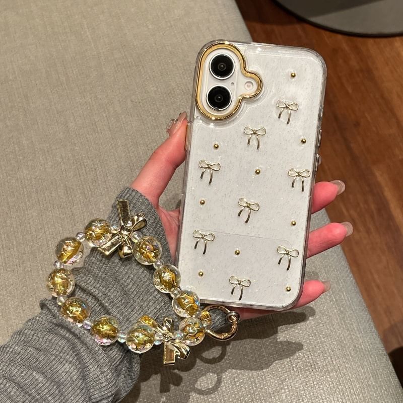 Set Bow / Phone Strap Case Metallic