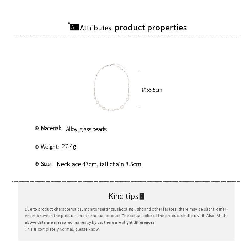 Bracelet Glass Alloy Choker Bead / Station